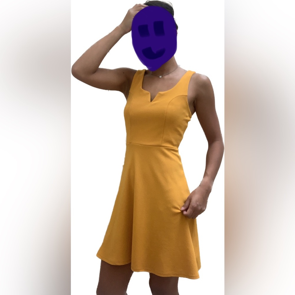 Fun yellow simple mini dress (size 3)